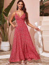 VCAY Surplice Neck Tie Back Ditsy Floral Dress